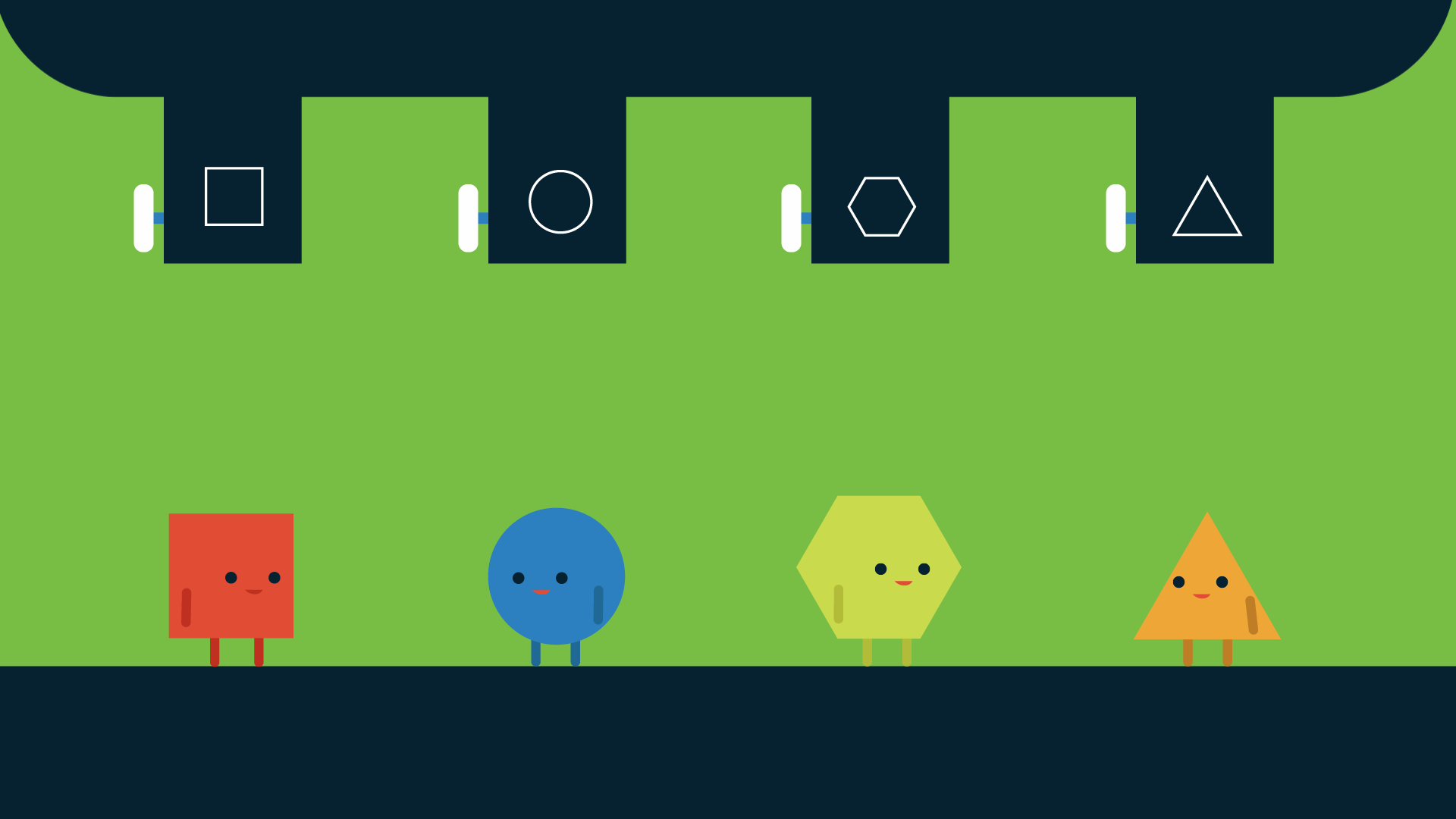 Colorful geometric characters from the CleaResult animated video
